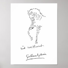 Guillaume Apollinaire, Calligramme Cheval Poster