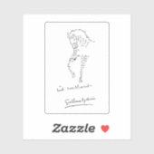 Guillaume Apollinaire, Calligramme Cheval Sticker (Vel)