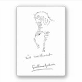 Guillaume Apollinaire, Calligramme Cheval Sticker (Voorkant)