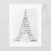 Guillaume Apollinaire, Eiffel Calligramme Briefkaart (Voorkant)