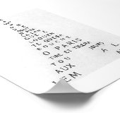 Guillaume Apollinaire, Eiffel Calligramme Poster (Hoek)