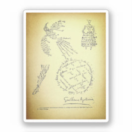 Guillaume Apollinaire, Poème Calligramme (1920) Sticker