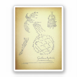 Guillaume Apollinaire, Poème Calligramme (1920) Sticker