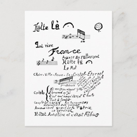 Guillaume Apollinaire, Venu de Dieuze Briefkaart (Voorkant)