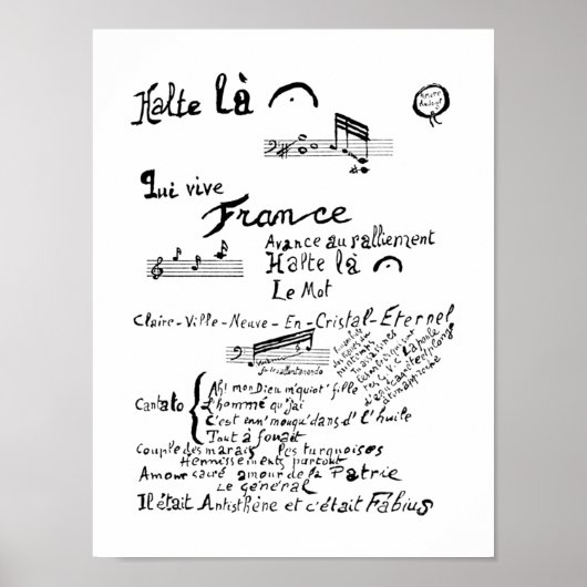 Guillaume Apollinaire, Venu de Dieuze Poster (Voorkant)