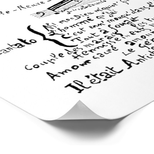 Guillaume Apollinaire, Venu de Dieuze Poster (Hoek)