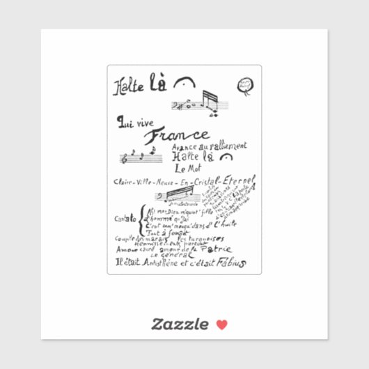 Guillaume Apollinaire, Venu de Dieuze Sticker (Vel)