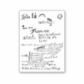 Guillaume Apollinaire, Venu de Dieuze Sticker (Voorkant)