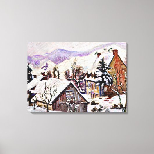 Guillaumin - Het dorp St. Sauves-d'Auvergne Canvas Afdruk (Voorkant)