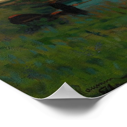 Guillaumin - Railroad Bridge over de Marne Poster (Hoek)