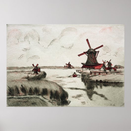 Guillaumin - Uitzicht vanaf Saardam Poster (Voorkant)
