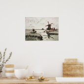 Guillaumin - Uitzicht vanaf Saardam Poster (Keuken)