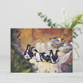 Guillemots Art Feestdagenkaart (Staand voorkant)