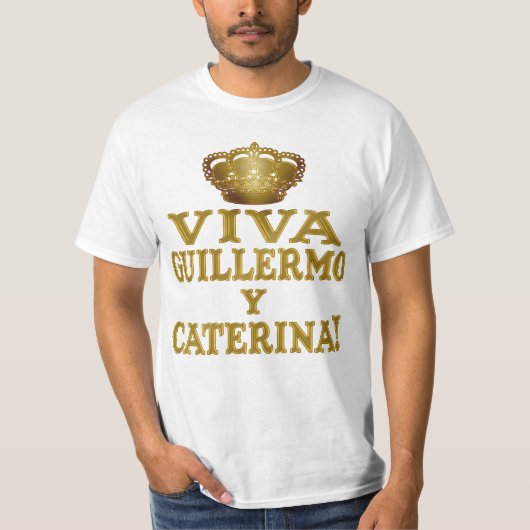 Guillermo y Caterina Boda Real Camisas y Mas T-shirt (Voorkant)