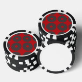 Guilloche Net patroon rood Poker Chips (Opstapeling)