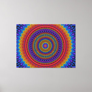 Guilloché Spirograph Wrapped Canvas