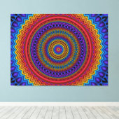 Guilloché Spirograph Wrapped Canvas (Insitu (Houten vloer))