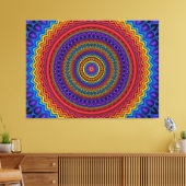 Guilloché Spirograph Wrapped Canvas (Insitu (Woonkamer))