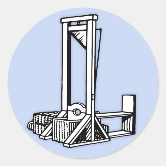 Guillotine Ronde Sticker (Voorkant)
