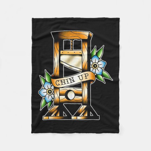 Guillotine Traditioneel Tattoo Funny Chin Up Sarca Fleece Deken (Voorkant)