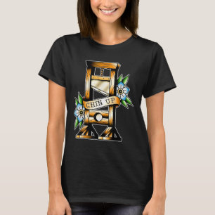 Guillotine Traditioneel Tattoo Funny Chin Up Sarca T-shirt
