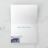 Guilty Cat Funny Birthday Kaart (Binnen)