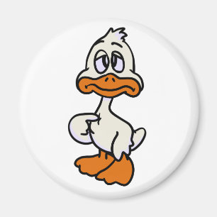 Guilty duck cartoon   achtergrondkleur kiezen magneet