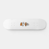 Guilty duck cartoon | achtergrondkleur kiezen persoonlijk skateboard (Horizontaal)