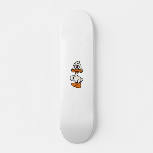Guilty duck cartoon | achtergrondkleur kiezen persoonlijk skateboard (Voorkant)