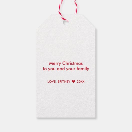 Guilty Giraffe Mugshot Funny Kerstmis Cadeaulabel (Achterkant)