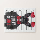 Guilty Love Mugshot Dog Funny Valentijnsdag Legpuzzel (Horizontaal)