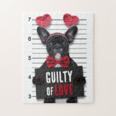 Guilty Love Mugshot Dog Funny Valentijnsdag Legpuzzel (Verticaal)