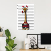 Guilty Mugshot Giraffe Funny Happy Valentine Dag Poster (Thuiskantoor)
