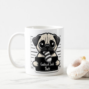 Guilty Paws Mok Shot - Pug - Koffie Mok