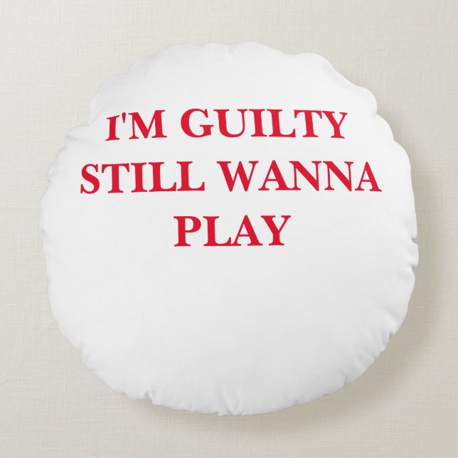 GUILTY Round Pillow Rond Kussen (Voorkant)