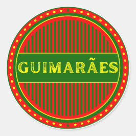 Guimarães City Pride Emblem – Portuguese Identity Ronde Sticker