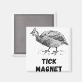 Guine Hen Fowl Farm Animals Country Poultry Guine Magneet (Voorkant / Achterkant)