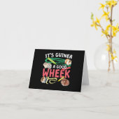 Guinea Be a Good Wheek - Guinee Pig Pun Kaart (Gele Bloem)