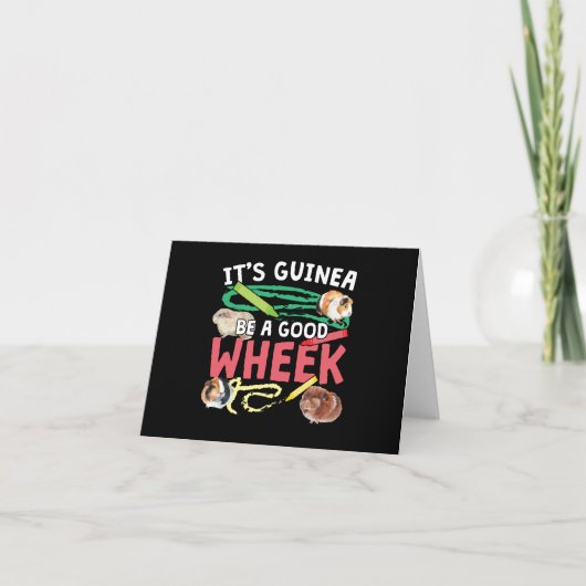 Guinea Be a Good Wheek - Guinee Pig Pun Kaart (Voorkant)
