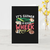 Guinea Be a Good Wheek - Guinee Pig Pun Kaart (Gele Bloem)