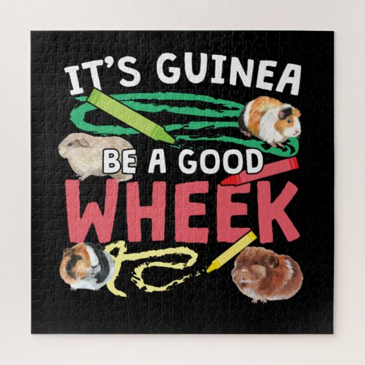 Guinea Be a Good Wheek - Guinee Pig Pun Legpuzzel (Verticaal)