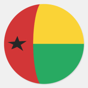 Guinea-Bissau Fisheye Vlag Sticker