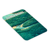 Guinea Bissau Illustration Travel Art Vintage Magneet (Rechterzijde)