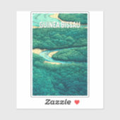 Guinea Bissau Illustration Travel Art Vintage Sticker (Vel)