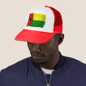 Guinea-Bissau Vlag Hoed Trucker Pet (In situ)
