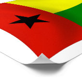 Guinea-Bissau Vlag Poster Print (Hoek)