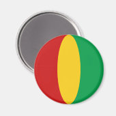 Guinea-Conakry Fisheye Vlag Magneet (Voorkant / Achterkant)