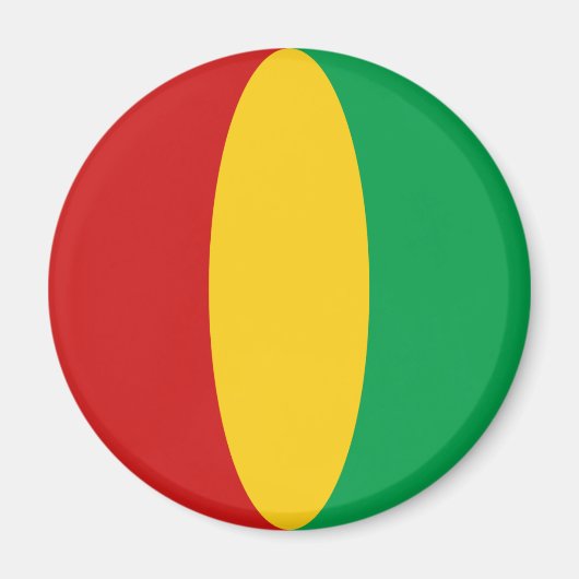 Guinea-Conakry Fisheye Vlag Magneet (Voorkant)