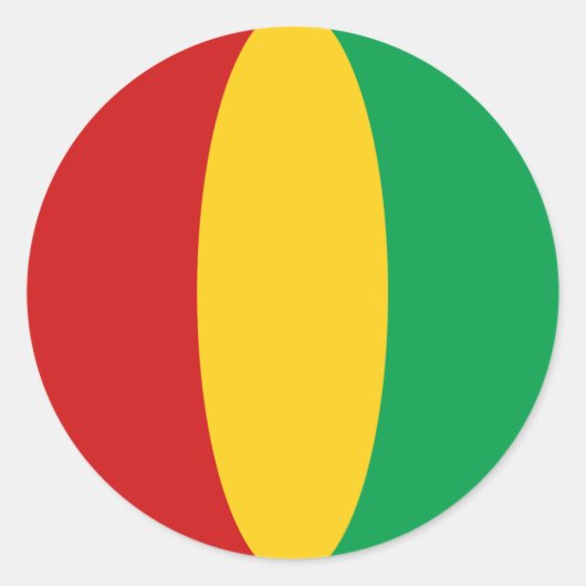 Guinea-Conakry Fisheye Vlag Sticker (Voorkant)
