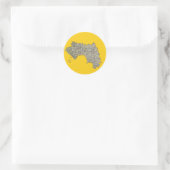 Guinea-Conakry Kaartsticker Ronde Sticker (Tas)